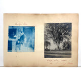 Hallowe'en 1901, Early Photo Album Mounted Paper Print Snapshot, with Jack-o-Lantern!