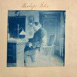 Hallowe'en 1901, Early Photo Album Mounted Paper Print Snapshot, with Jack-o-Lantern!