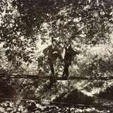 No Shooting in Park Limits: Stunningly Rich Antique RPPC of Two Men on Suspension Bridge