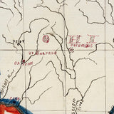 OHIO! Lovely Hand-drawn Ink and Watercolor Map by William Donaldson, St. Louis Central High, 1857