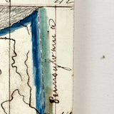 OHIO! Lovely Hand-drawn Ink and Watercolor Map by William Donaldson, St. Louis Central High, 1857