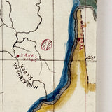 OHIO! Lovely Hand-drawn Ink and Watercolor Map by William Donaldson, St. Louis Central High, 1857