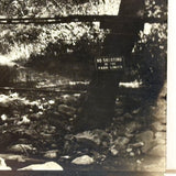 No Shooting in Park Limits: Stunningly Rich Antique RPPC of Two Men on Suspension Bridge