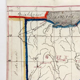 OHIO! Lovely Hand-drawn Ink and Watercolor Map by William Donaldson, St. Louis Central High, 1857