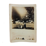 Gathering at the (PA German Pow Wow Healing?) Tree, Intriguing Early 1900s Double Exposure Snapshot, Lebanon, PA