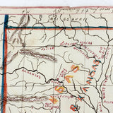 ARKANSAS! Lovely Hand-drawn Ink and Watercolor Map by William Donaldson, St. Louis Central High, 1857