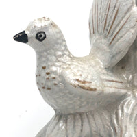 19th C. Staffordshire Spill Vase with Doves and Snakes