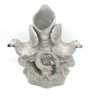 19th C. Staffordshire Spill Vase with Doves and Snakes