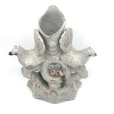 19th C. Staffordshire Spill Vase with Doves and Snakes