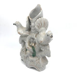 19th C. Staffordshire Spill Vase with Doves and Snakes