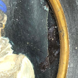 SOLD Early 19th Century Miniature Portrait of Lovely Woman in White and Blue, Presumed French