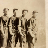 Line Up! Poetic Antique RPPC Portrait of Baseball Team Arranged by Height
