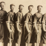 Line Up! Poetic Antique RPPC Portrait of Baseball Team Arranged by Height