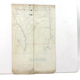 ARKANSAS! Lovely Hand-drawn Ink and Watercolor Map by William Donaldson, St. Louis Central High, 1857