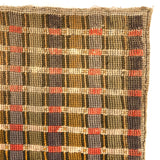 Beautiful Grid, Lovely 19th C. Needlepoint in Hand-dyed Wool with Backing