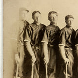 Line Up! Poetic Antique RPPC Portrait of Baseball Team Arranged by Height