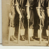 Line Up! Poetic Antique RPPC Portrait of Baseball Team Arranged by Height