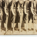 Line Up! Poetic Antique RPPC Portrait of Baseball Team Arranged by Height