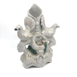 19th C. Staffordshire Spill Vase with Doves and Snakes