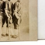 Line Up! Poetic Antique RPPC Portrait of Baseball Team Arranged by Height