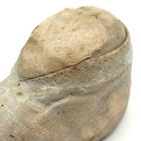 Antique Hand-sewn Silk Baby Booty Pin Cushion with Linen Bottom