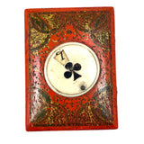 18th Century Quadrille Gaming Box with Scoring Dial and 20 Hand-painted Club Gaming Pieces
