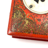 18th Century Quadrille Gaming Box with Scoring Dial and 20 Hand-painted Club Gaming Pieces