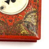 18th Century Quadrille Gaming Box with Scoring Dial and 20 Hand-painted Club Gaming Pieces