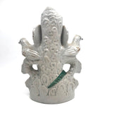 19th C. Staffordshire Spill Vase with Doves and Snakes