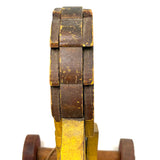 Roaring Yellow Lion, Great, Much Loved, Old Wooden Pull Along Toy