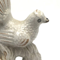 19th C. Staffordshire Spill Vase with Doves and Snakes