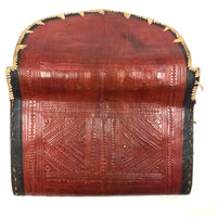 Endlessly Unfurling, Heavily Decorated, Vintage Hand-tooled Tuareg African Leather Wallet