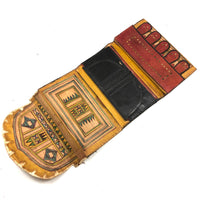 Endlessly Unfurling, Heavily Decorated, Vintage Hand-tooled Tuareg African Leather Wallet