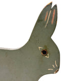 Very Gentle Feeling Bunny with Pink Nose, c. 1940s Folk Art Doorstop