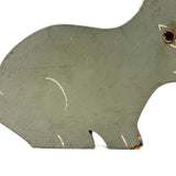 Very Gentle Feeling Bunny with Pink Nose, c. 1940s Folk Art Doorstop
