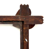 Hearts in the Corners, Sweet Old Folk Art Frame with Original Glass