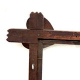 Hearts in the Corners, Sweet Old Folk Art Frame with Original Glass