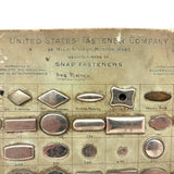 US Fastener Company "Bag Plates" Sample Card, c. 1920s-40s