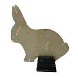 Very Gentle Feeling Bunny with Pink Nose, c. 1940s Folk Art Doorstop