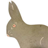 Very Gentle Feeling Bunny with Pink Nose, c. 1940s Folk Art Doorstop