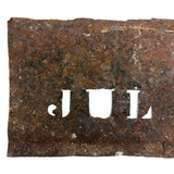 SOLD Most Tender and Poignant 19th Century Hand-cut Iron July 4 Stencil