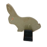 Very Gentle Feeling Bunny with Pink Nose, c. 1940s Folk Art Doorstop
