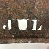 SOLD Most Tender and Poignant 19th Century Hand-cut Iron July 4 Stencil