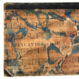 Book as Object: Unusual Marbled Hymnal Score Covers, 1848 Copy of Uncle William and His Nephews
