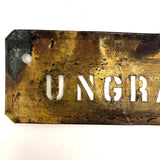 UNGRADED, Antique Brass Crate Stencil