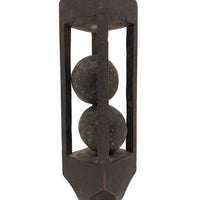 Antique Architectural Ball in Cage Whimsy