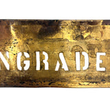 UNGRADED, Antique Brass Crate Stencil