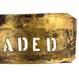 UNGRADED, Antique Brass Crate Stencil