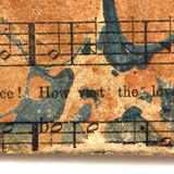 Book as Object: Unusual Marbled Hymnal Score Covers, 1848 Copy of Uncle William and His Nephews