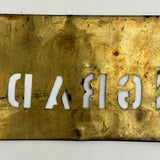UNGRADED, Antique Brass Crate Stencil